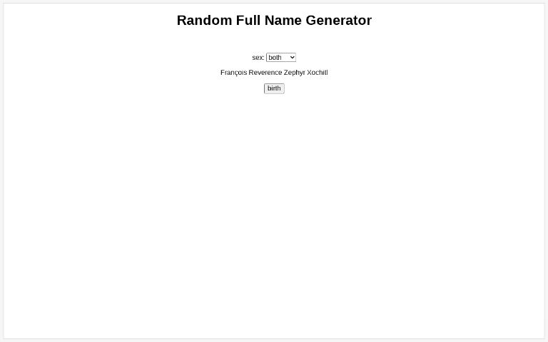 Random full name generator 