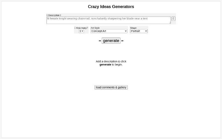 Crazy Ideas Generators