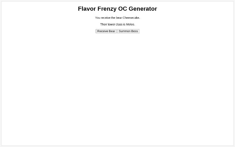 Flavor Frenzy OC Generator