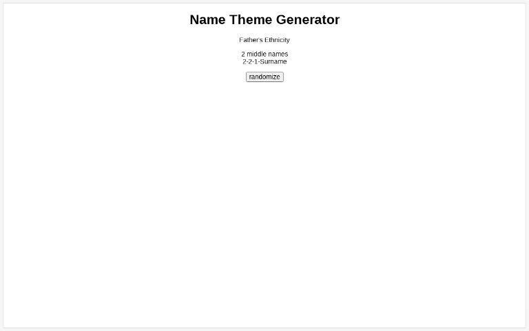 Name Theme Generator