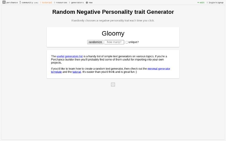 random-negative-personality-trait-generator