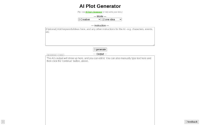 Plot Generator AI (free, no sign-up, unlimited)