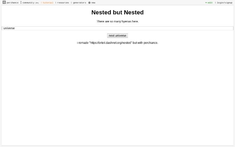 Nested but Nested ― Perchance Generator