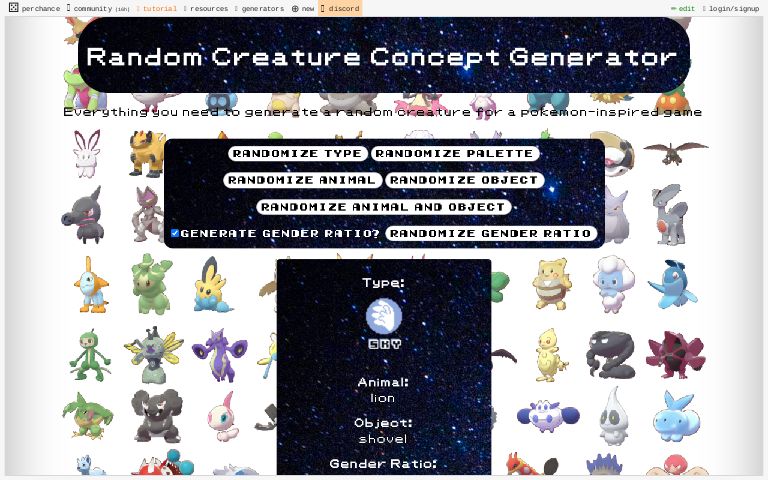 Random Creature Concept Generator