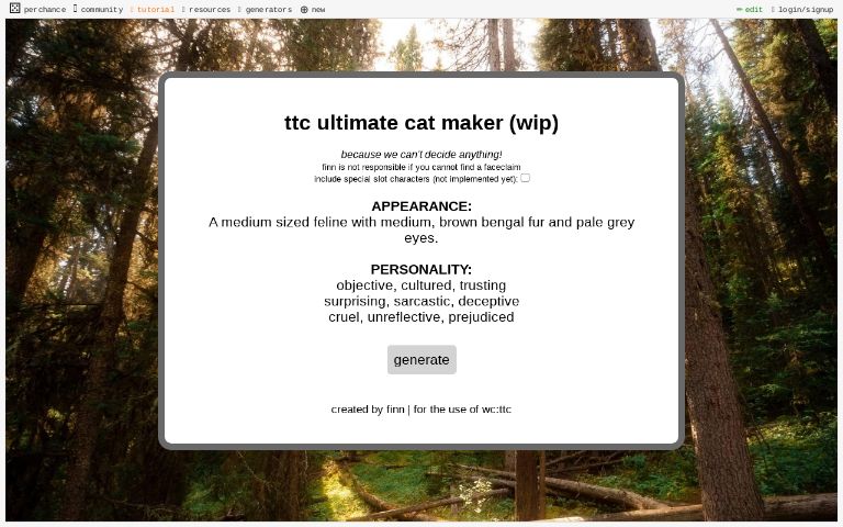 Cat Maker (WIP) ~