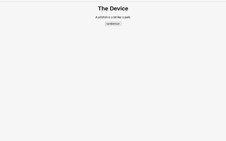 The Device ― Perchance Generator