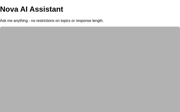 Nova AI Assistant ― Perchance Generator