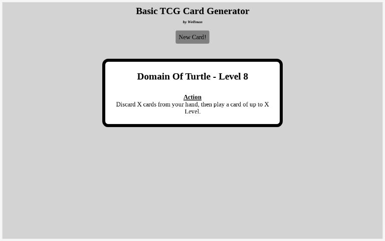 Basic TCG Card Generator