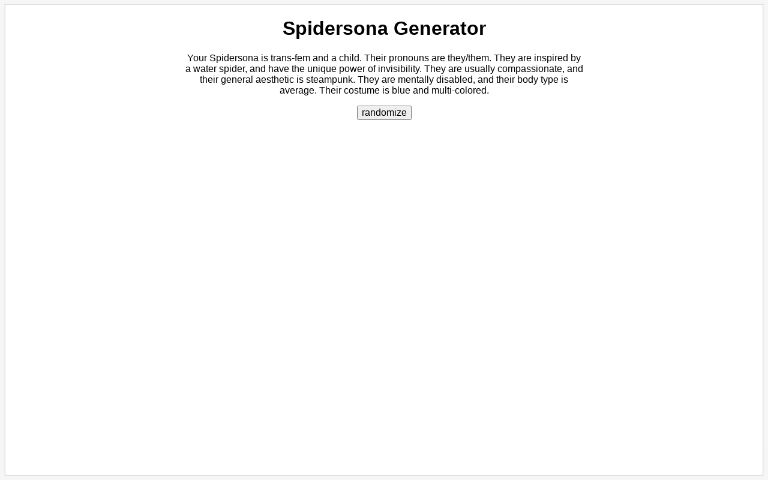 My Spidersona created on the Create Your Own Web Warrior site :  r/Spiderman