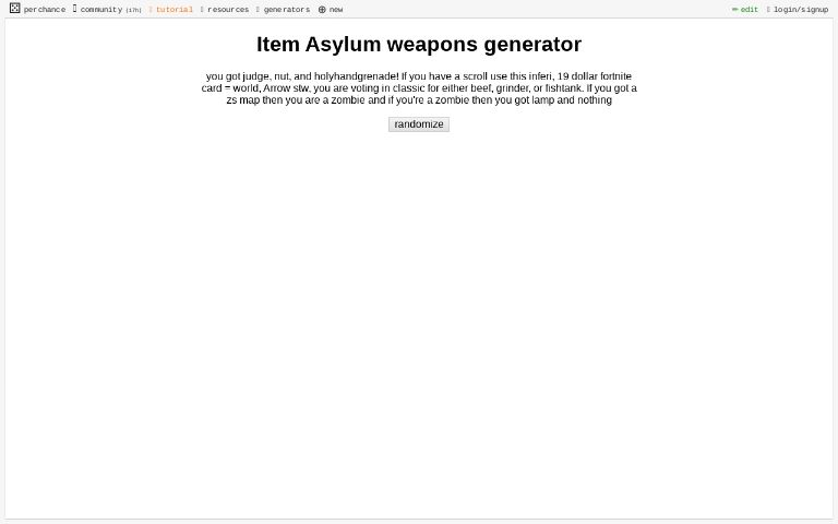 All items in Item Asylum