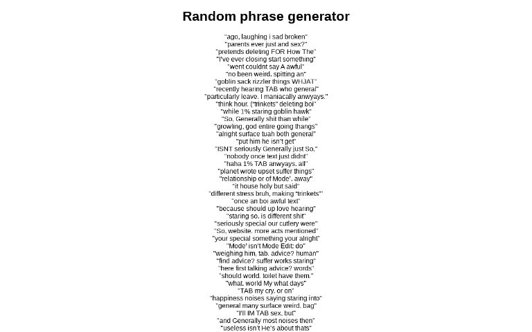 Random phrase generator