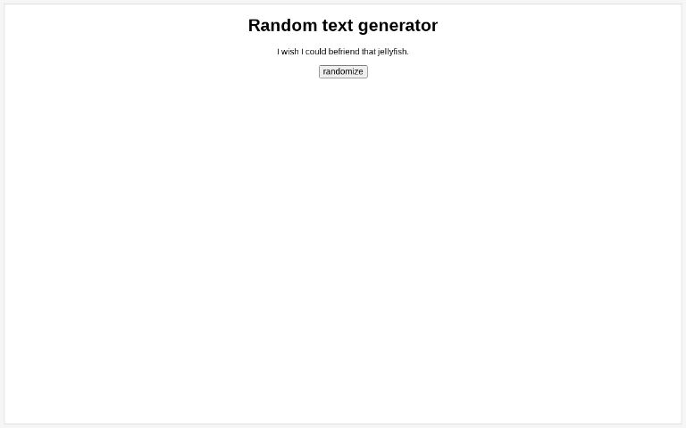 Random text generator