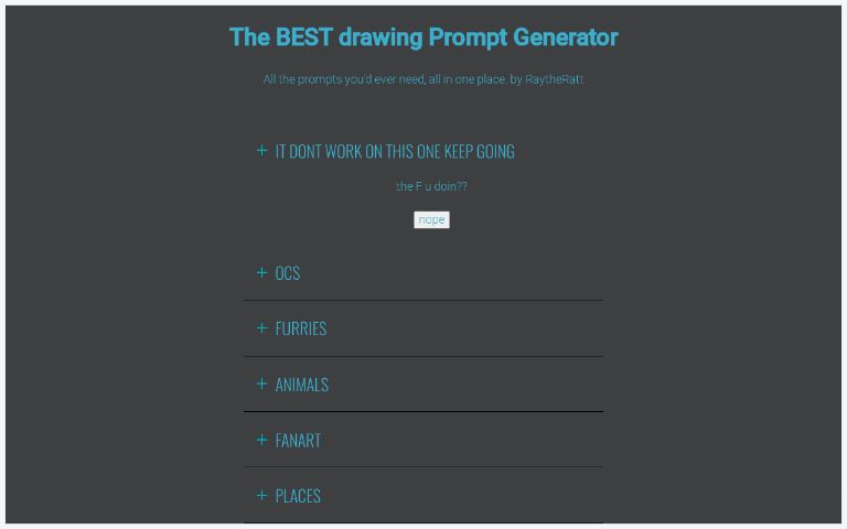 The BEST drawing Prompt Generator