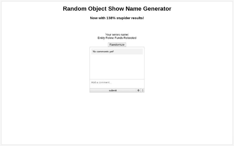 random-object-show-name-generator