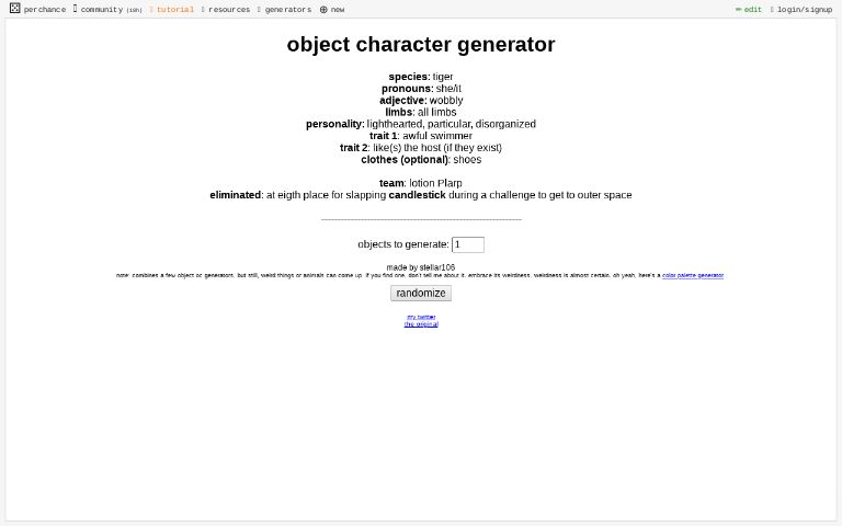 object character generator