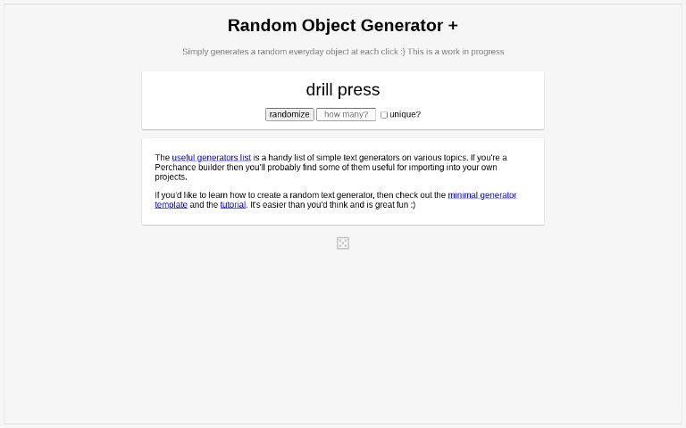 Random Object Generator