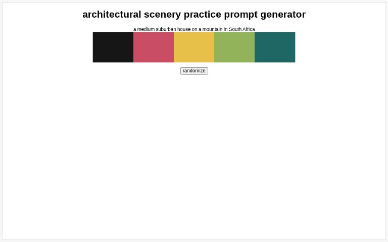 architectural scenery practice prompt generator
