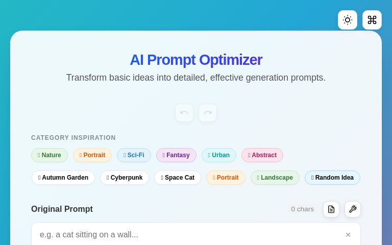 AI Prompt Optimizer ― Perchance Generator