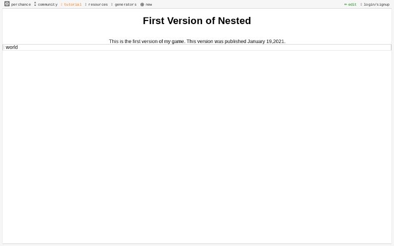 First Version of Nested ― Perchance Generator