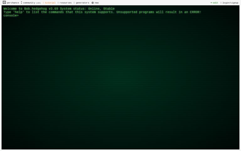 Interative Terminal Template ― Perchance Generator