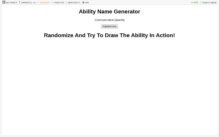 Ability Name Generator