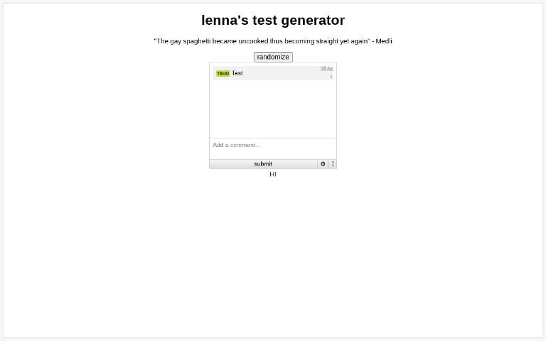 lenna's test generator