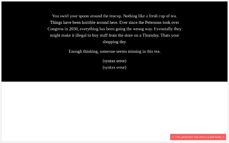 Minimal Perchance Generator