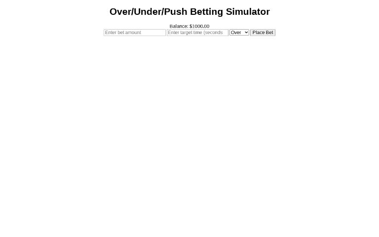 Over/Under/Push Betting Simulator ― Perchance Generator
