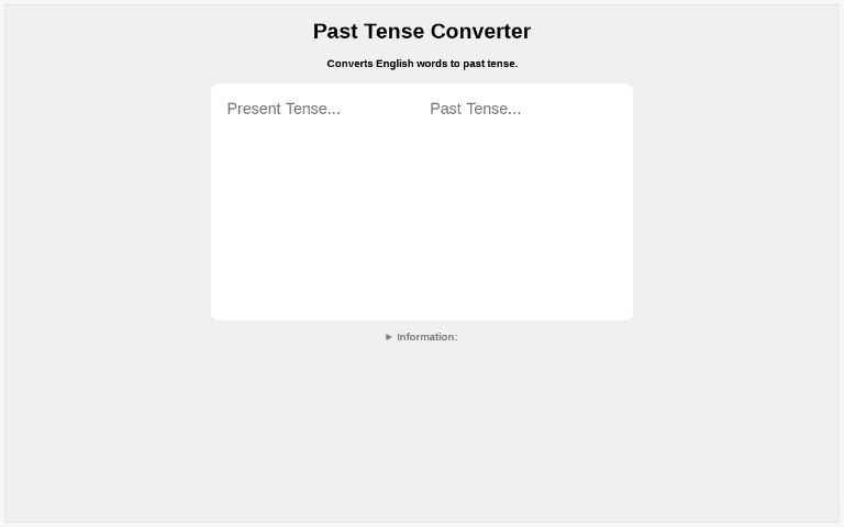 Past Tense Converter English