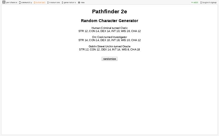 p2e-character-generator ―