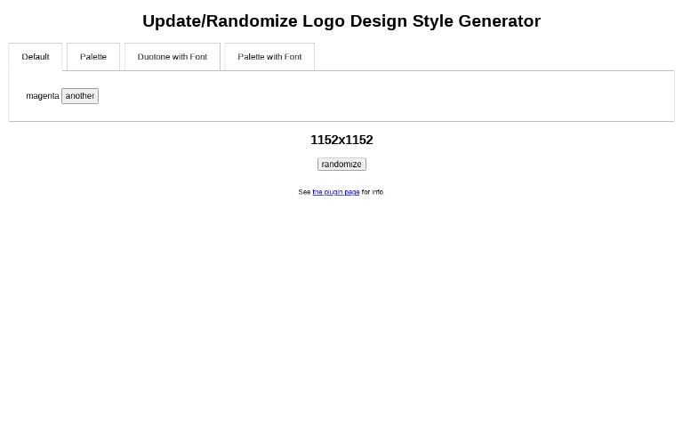 Update/Randomize Logo Design Style Generator