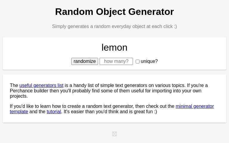 Random Object Generator