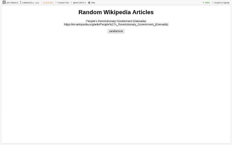 Random Wikipedia Articles ― Perchance Generator
