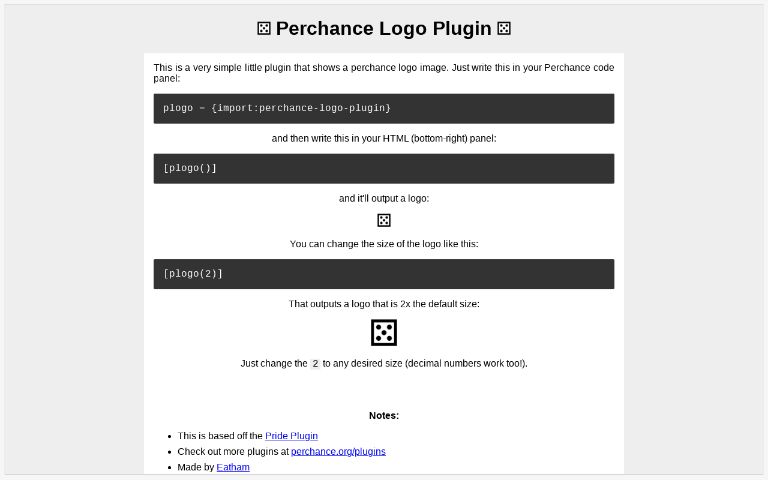 Perchance Logo Plugin