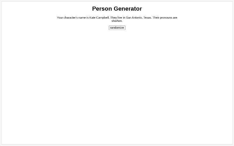 Person Generator