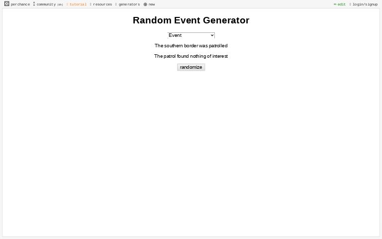 Random Event Generator