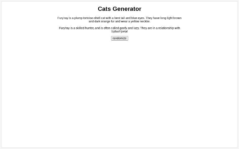 Cats Generator