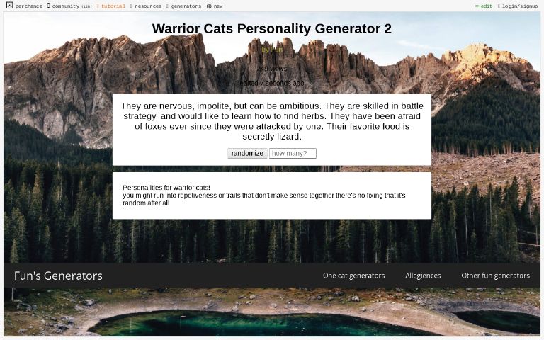 Beechface - Warrior Cats Name Generator