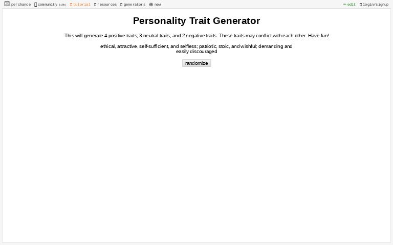 Personality Trait ―