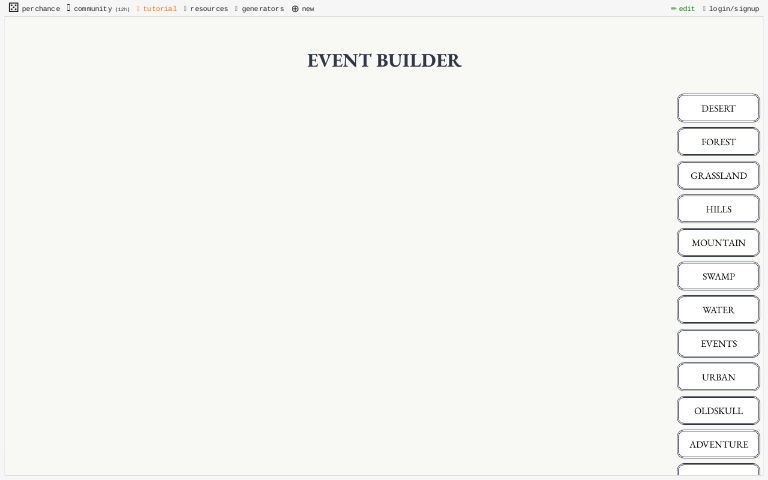 Event builder ― Perchance Generator