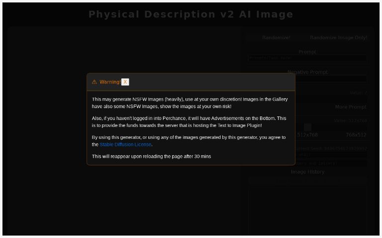 Physical Description v2 AI Image ― Perchance Generator