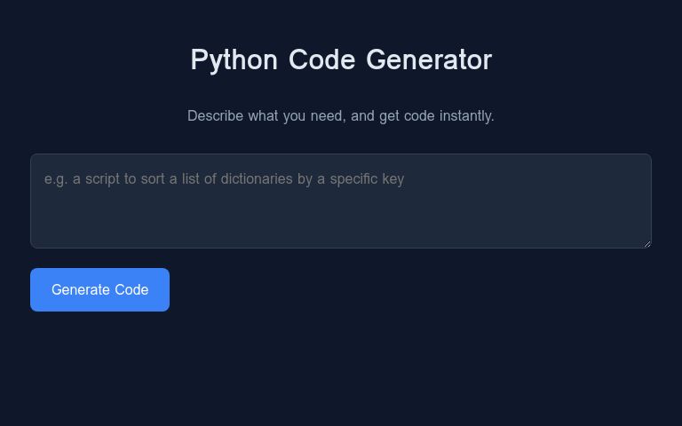 Python Code Generator