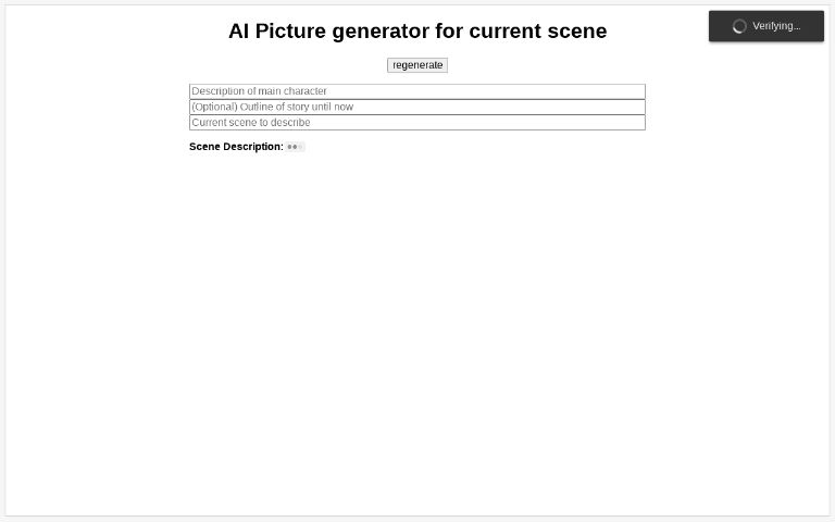 AI Picture generator for current scene