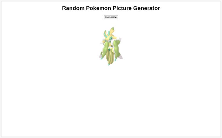 Random Pokemon Picture Generator