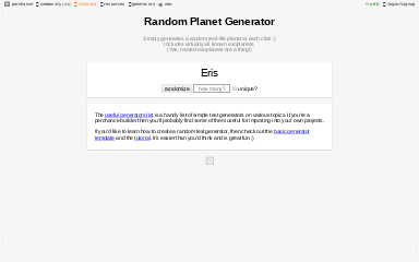 Random Planet Generator