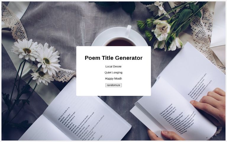 poem-title-generator