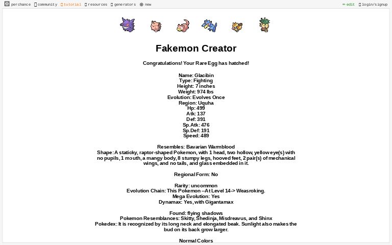 ✖ Fakemon Maker