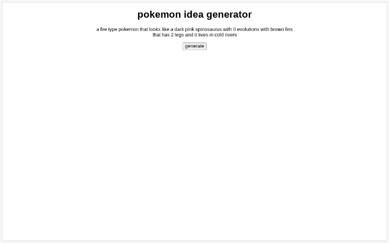 pokemon idea generator