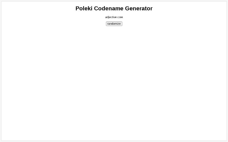 poleki-codename-generator-perchance