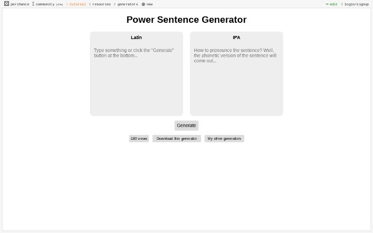 Power Sentence Generator